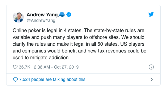 丹牛看好支持线上蜗牛棋牌的总统候选人Andrew Yang