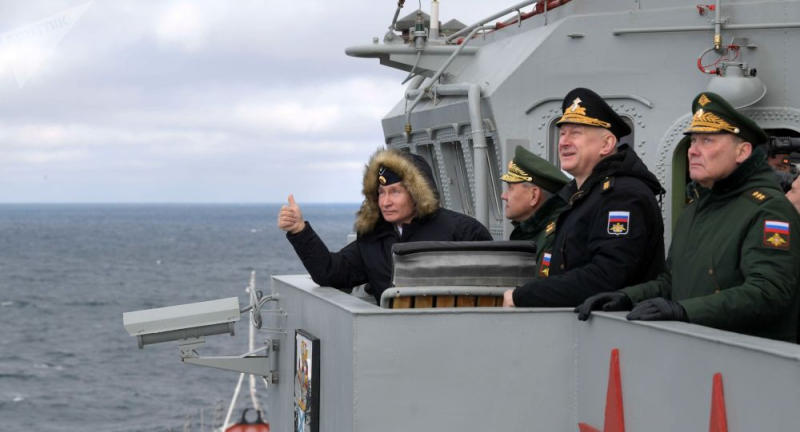 俄两大舰队黑海演习 普京：加强俄海上大国地位