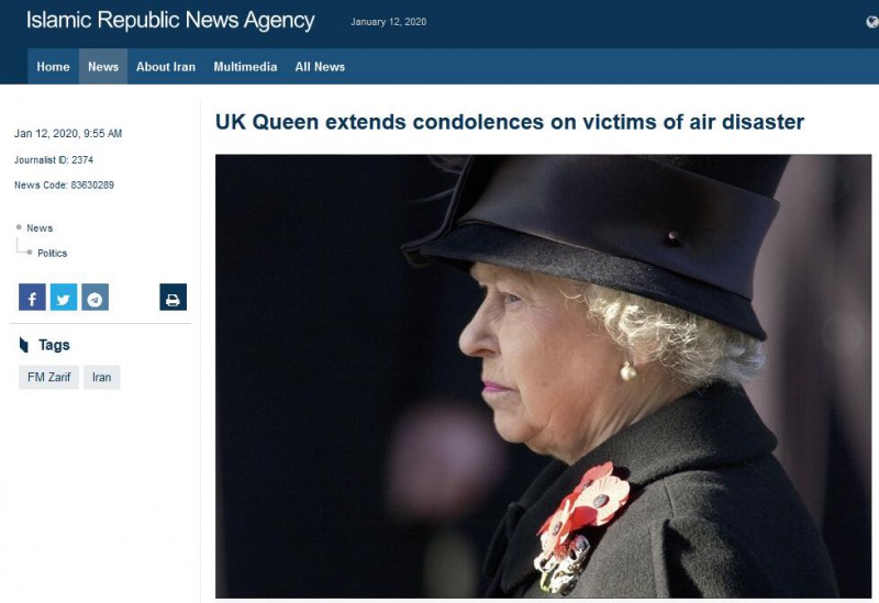 英国女王：对乌客机遇难者表示哀悼