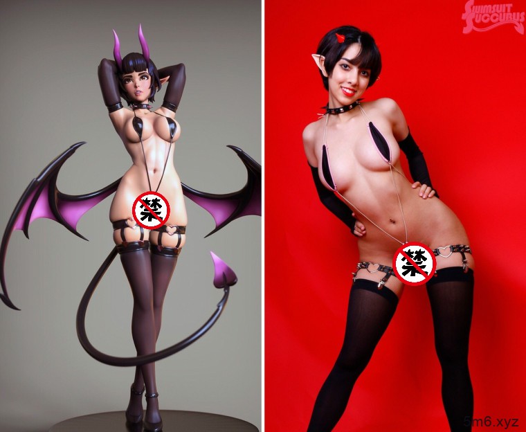 【蜗牛棋牌】爆乳妹Cos超色动漫角色 一根线比基尼遮不住缝缝