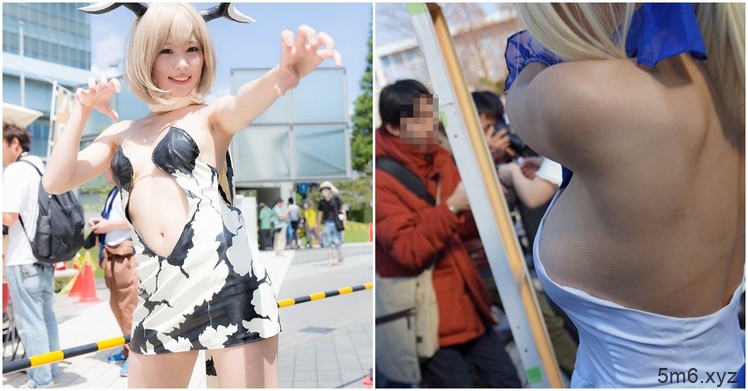 穿着暴露到已经快要走光 女Coser让人眼睛不知道要看哪里啦