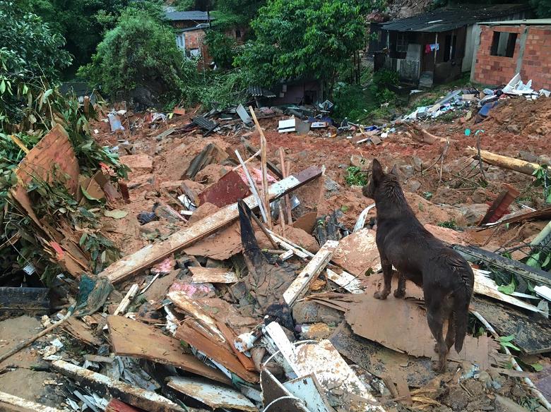 巴西东南部连日暴雨引发泥石流 已造成45人失踪
