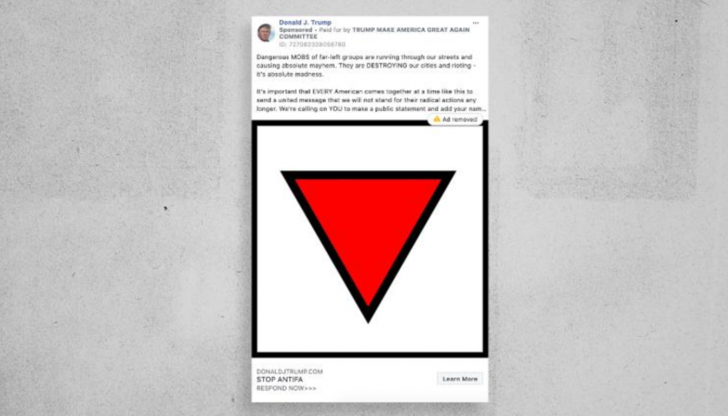 脸书删除特朗普竞选团队广告：使用纳粹符号