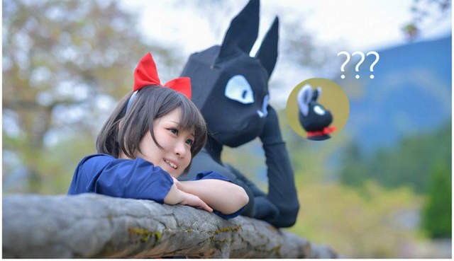 琪琪Cosplay魔女宅急便 黑猫助阵抢风采