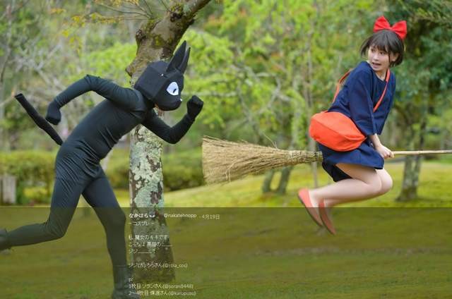 琪琪Cosplay魔女宅急便 黑猫助阵抢风采