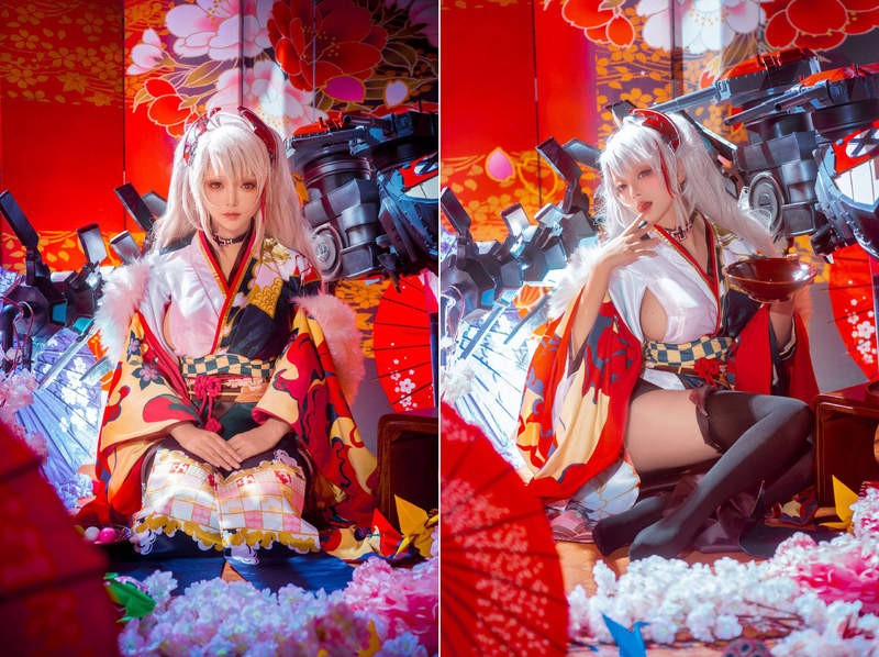 枣糕Cosplay《碧蓝航线》角色 高度还原性感角色