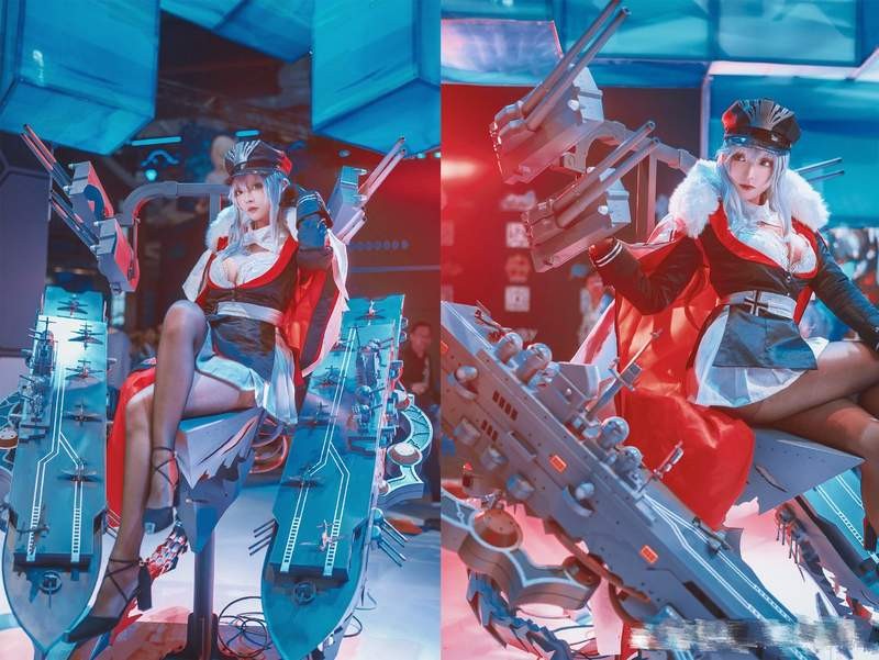 枣糕Cosplay《碧蓝航线》角色 高度还原性感角色