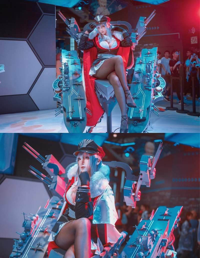 枣糕Cosplay《碧蓝航线》角色 高度还原性感角色