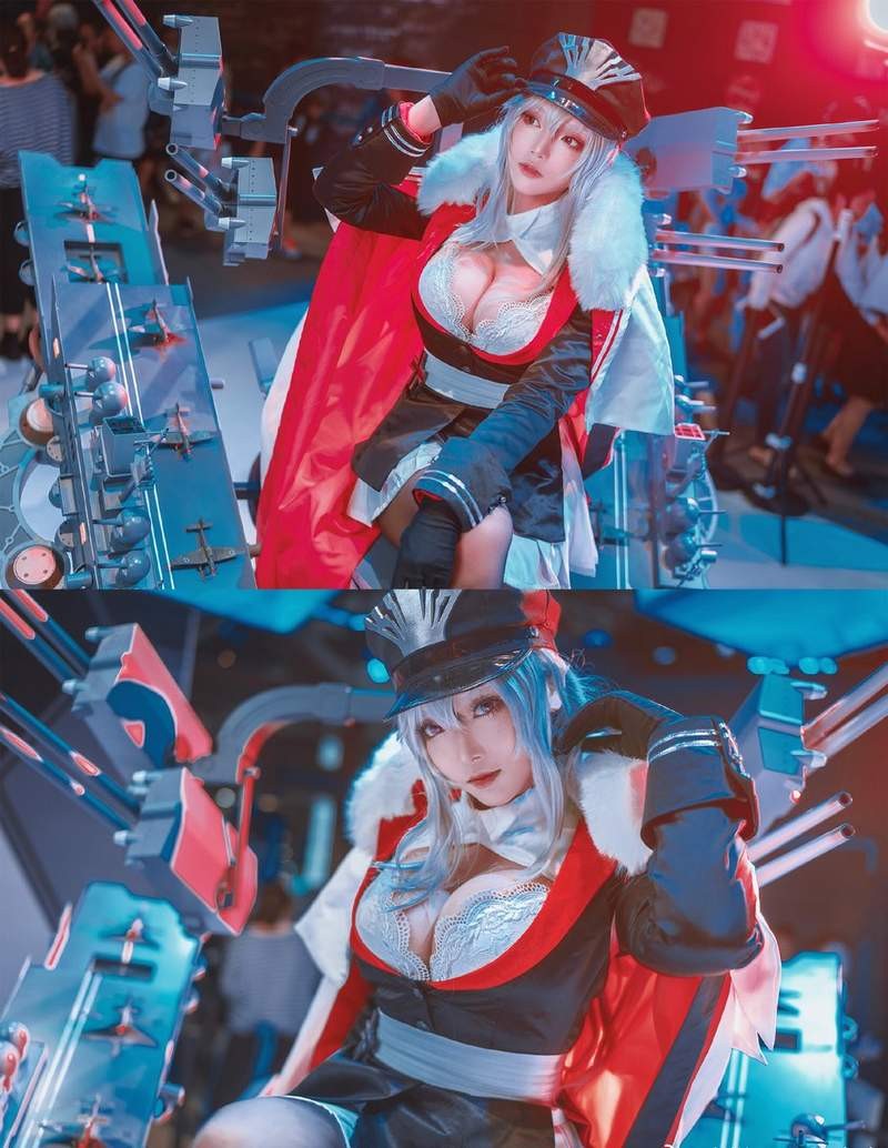 枣糕Cosplay《碧蓝航线》角色 高度还原性感角色