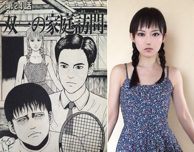 【蜗牛棋牌】网友Cosplay伊藤润二恐怖漫画 彩绘妆拍照神还原经典角色