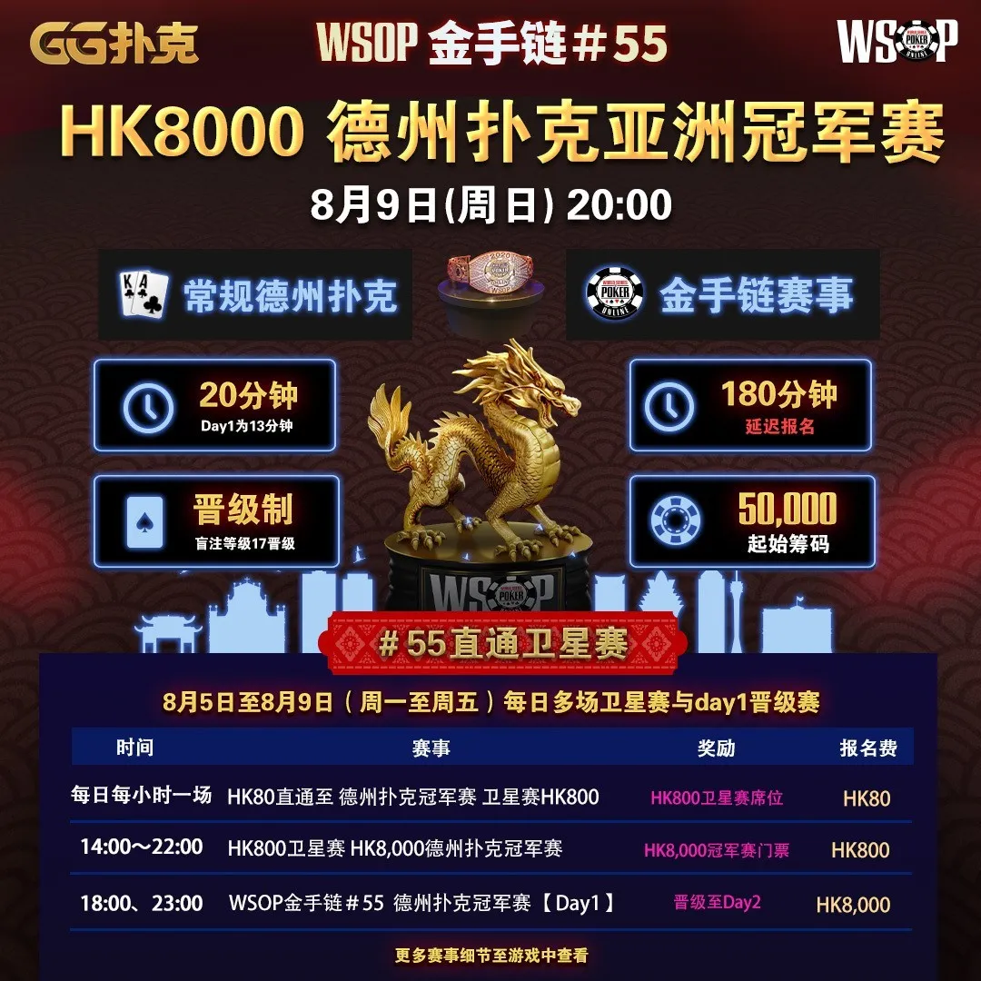 【蜗牛扑克】全球大神齐聚WSOP,本周六8点亚洲专赛、周日大神单挑赛来袭!