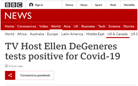 【蜗牛棋牌】美国知名脱口秀《艾伦秀》主持人新冠阳性