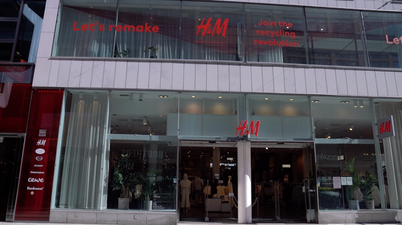 瑞典服装公司H&M股价下跌