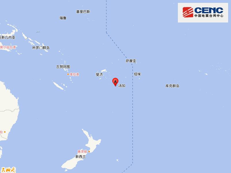 斐济群岛地区附近发生6.4级左右地震