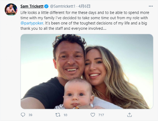 【蜗牛棋牌】励志传奇牌手退圈当奶爸,职业奖金超2100W