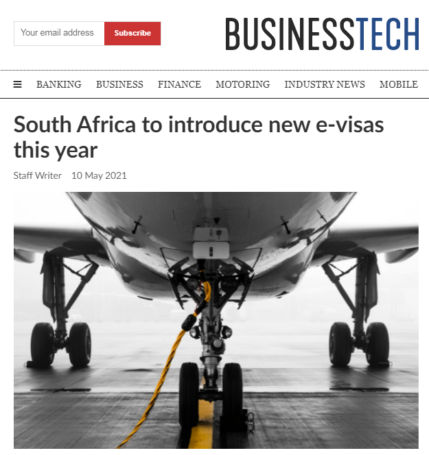 南非今年将推出电子签证 在线申请过程约需20分钟
