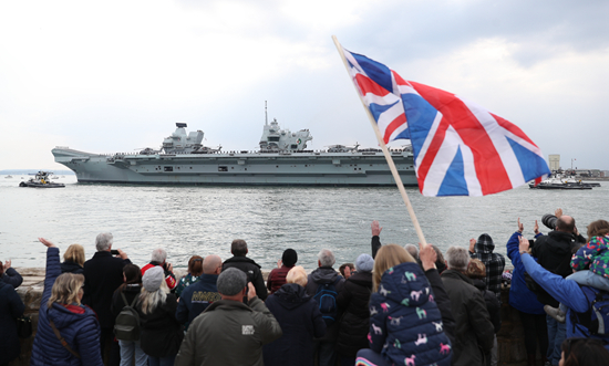英国航母海外首秀赴亚太 引发“炮舰外交”警惕