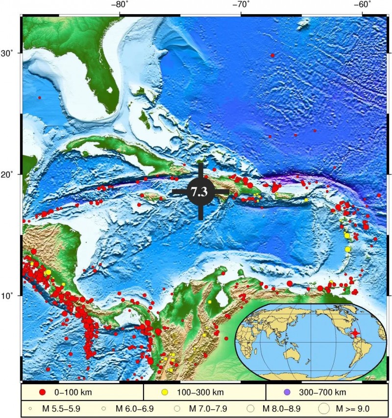 海地发生7.3级地震，是否会引发海啸？