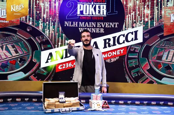 Andrea Ricci获得2021WSOPC主赛事冠军！