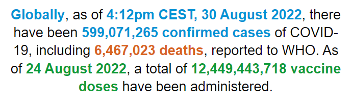 【蜗牛棋牌】世卫组织:全球新冠肺炎确诊病例超5.9907亿例