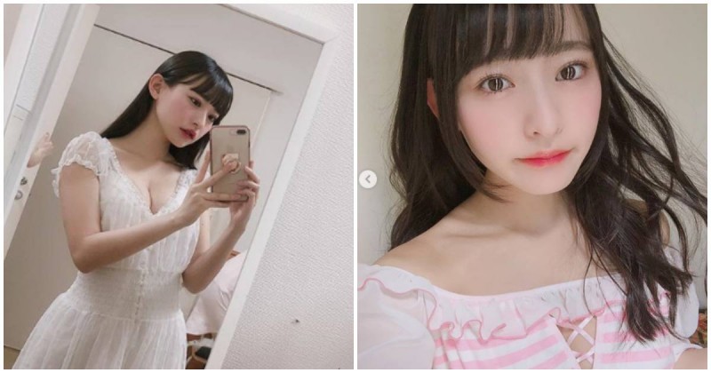 21歲甜美正妹「Kanami Takasaki」，鏡中自拍展現「深V好曲線」！