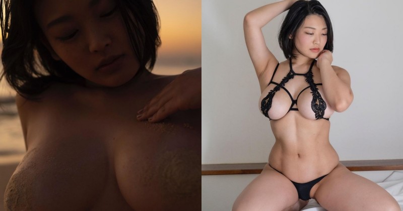 超強大巨乳寫真新人「風吹 ケイ」用沙遮點！「濃郁厚乳+超狂腹肌」引發熱議！