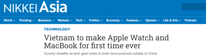 为苹果代工的业务“上新”，越南制造又赢了？