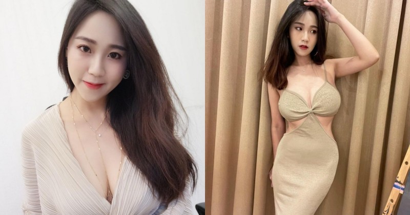 【蜗牛棋牌】超兇深V把項鍊吃掉！「最派國文老師」F罩杯有夠狂，露腰小洋裝讓人目不轉睛！