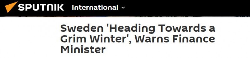 【蜗牛棋牌】俄媒：瑞典财政部长警告，“瑞典经济正走向寒冬”