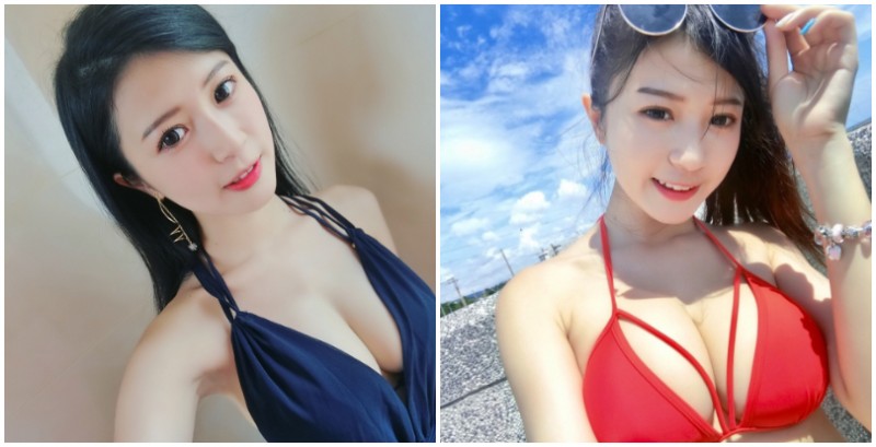 好胸！甜美「爆乳正妹」白皙渾圓美乳就快掉出來，身材這麼好太犯規啦！