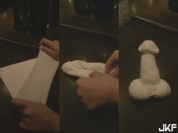 【蜗牛棋牌】櫻花妹秀好手技　小毛巾70秒變「大GG」