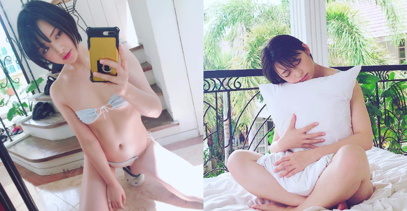 【蜗牛棋牌】自我「暴露慾望」解放中！短髮鄰家妹俏皮大秀「波蘿麵包奶」！