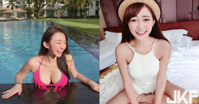 泳池驚見「爆乳版陳意涵」！大眼甜笑正妹的「渾圓雙乳」被擠出來，這畫面太養眼啦～