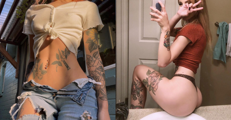 【蜗牛棋牌】刺青妹「纖細蠻腰X渾圓蜜臀」不科學　二次元身材真實體現太衝擊啦！