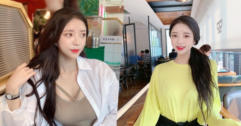 【蜗牛棋牌】甜美正妹「愛吃地瓜發育超好」，用餐時「兇兇上圍」太沈重了！