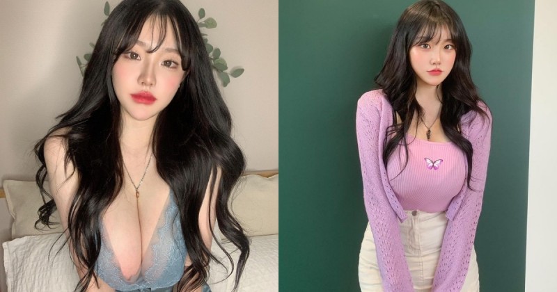 【蜗牛棋牌】韓國網友公認「可愛萌妹」！超甜臉蛋配不科學「巨乳細腰」，光看就好有壓迫感