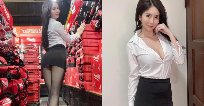 【蜗牛棋牌】性感小秘書「甄馨Tiffany」倉庫盤點太超過，裙下「絲襪玉腿」讓粉絲急出貨