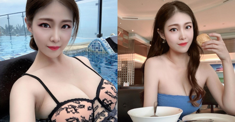 【蜗牛棋牌】大眼正妹「陳亭夷Queeny」最愛現出性感鎖骨，「超深海溝」淹沒男人最後理智！