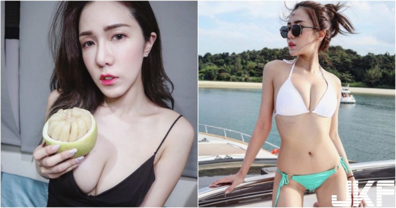 【蜗牛棋牌】溝好深！白嫩「比基尼正妹」太兇啦！「渾圓美乳」跟柚子一樣飽滿！