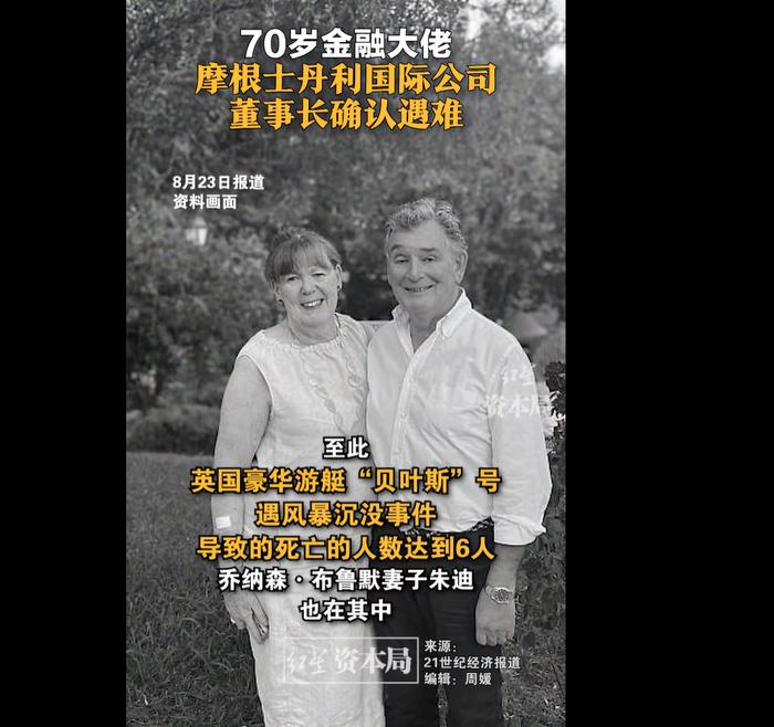 【蜗牛棋牌】噩耗传来!金融大佬确认遇难,其妻子遗体也被找到!沉船只用了16分钟,游艇公司CEO:悲伤和难以置信