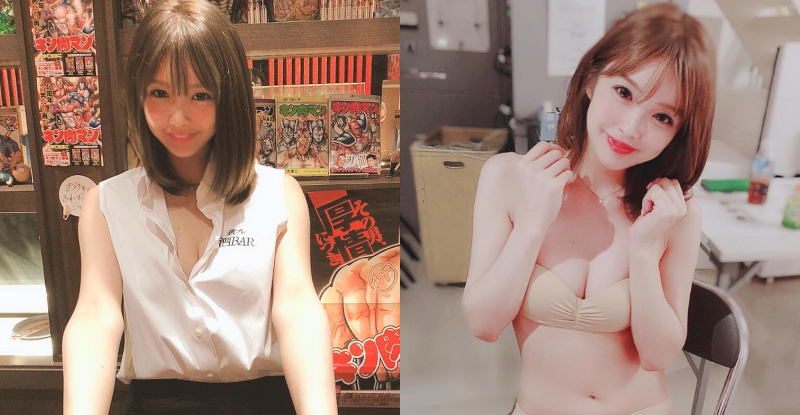 【蜗牛棋牌】酒吧驚見超甜美服務生「三宿菜菜」　敞開的制服露出火辣身材！