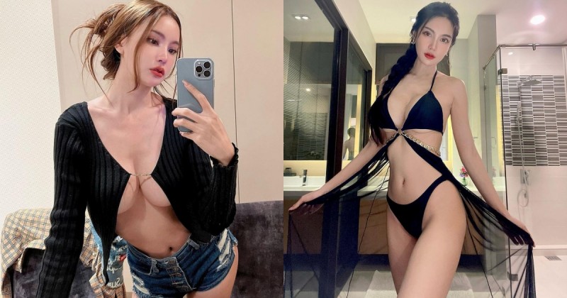 【蜗牛棋牌】「泰國巨乳正妹」穿搭好猛遮不住奶，「窈宨曲線」露出上下弧度都超狂！