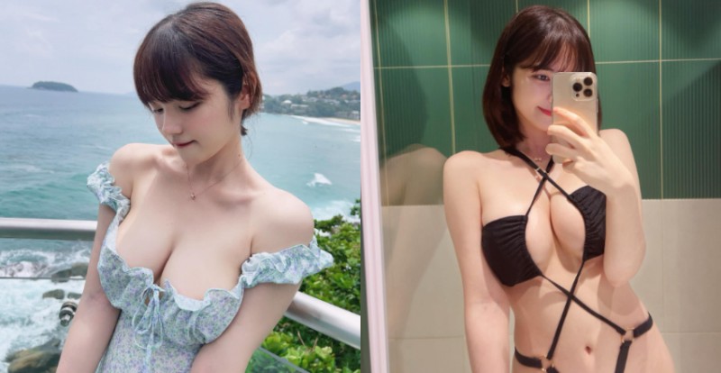 【蜗牛棋牌】這身體有點色！清純妹子私下偷解扣子秀深溝還愛露底褲拍照