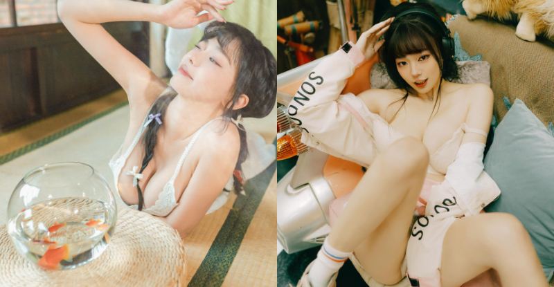 【蜗牛棋牌】日系少女「苡昕Yuri」小清新色逗魚，「鮮嫩雪乳」翻滾榻榻米！