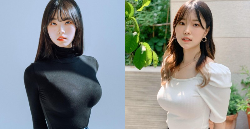 【蜗牛棋牌】白的好還是黑的好？「巨乳模特兒」快把發熱衣撐壞　渾圓形狀遮不住