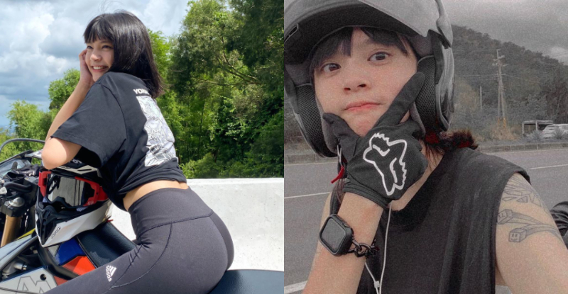 【蜗牛棋牌】「短髮帥妹」上檔車先曬「翹彈蜜臀」，路邊司機見撩人甜笑超想順路包軌