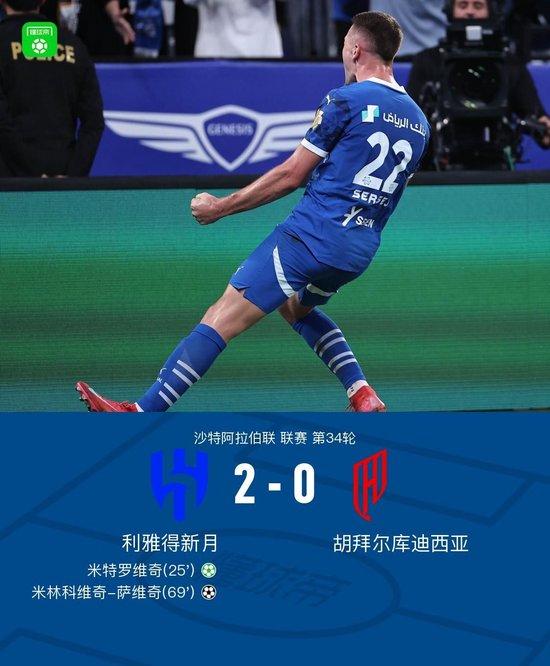 利雅得新月2-0胡拜尔库迪西亚，米特罗维奇点射，萨维奇建功