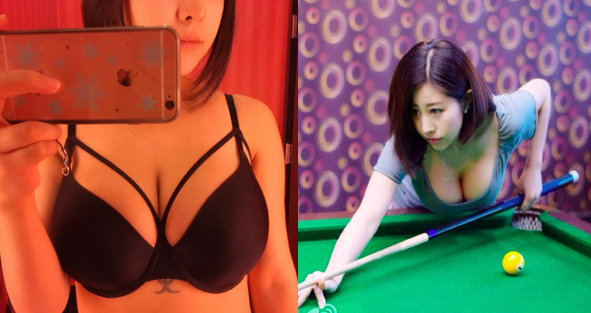 【蜗牛棋牌】好狂！「爆乳撞球妹」引各大群組瘋傳！超惹火「架杆姿勢」讓網友都戀愛了…