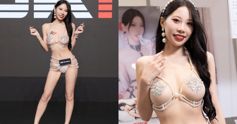 【蜗牛棋牌】性感辣妹「玟妡 WenHsin」透視裝超挑逗，「誘惑胸型」好明顯呀！