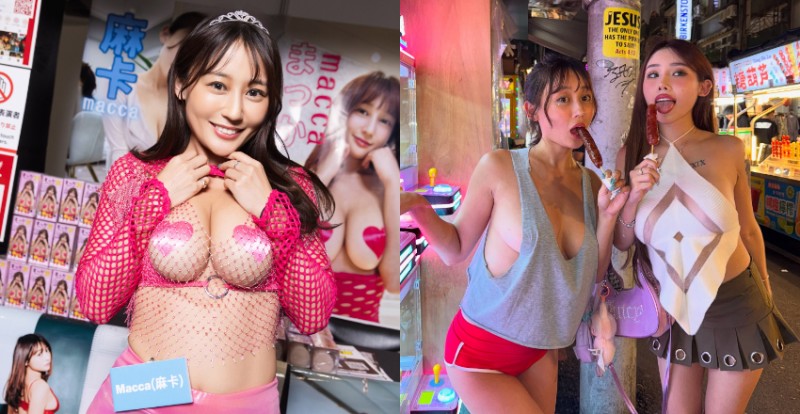 【蜗牛棋牌】macca麻卡TRE下班直奔饒河夜市　當地人Bebe帶路「無罩」吃香腸